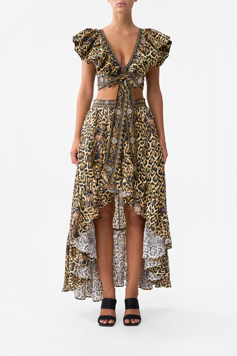 HIGH LOW RUFFLE SKIRT SAINTS AND SISTERS