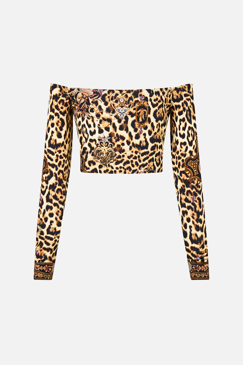 OFF SHOULDER  CROPPED JERSEY TOP SAINTS AND SISTERS