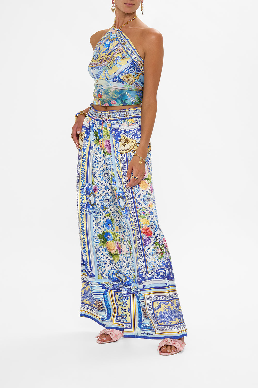 The CAMILLA STRAIGHT LEG PANT WALL TO WALL WONDERS in our  print.