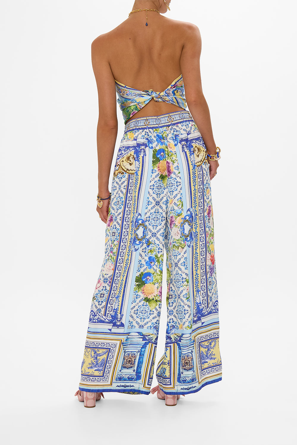 The CAMILLA STRAIGHT LEG PANT WALL TO WALL WONDERS in our  print.