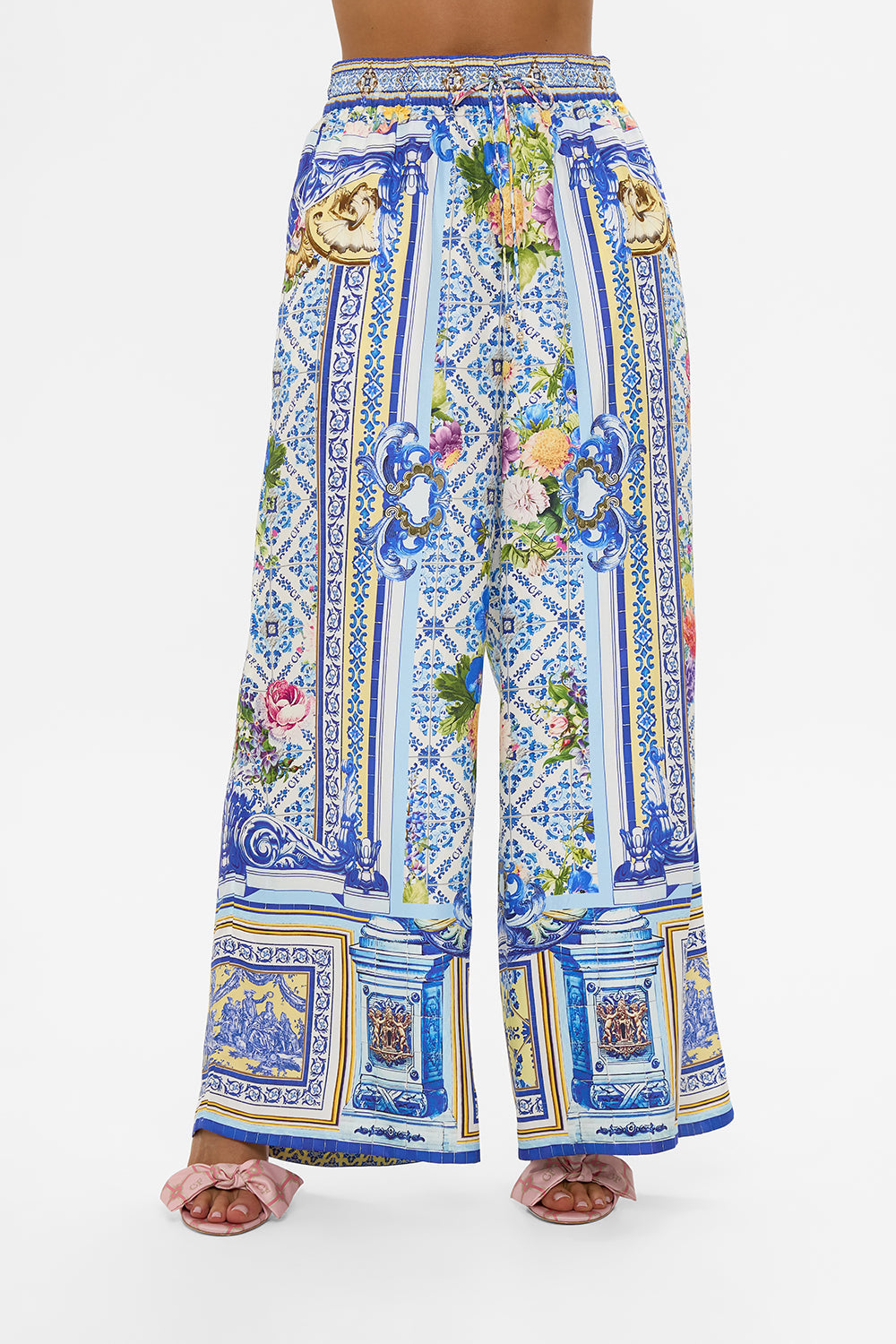 The CAMILLA STRAIGHT LEG PANT WALL TO WALL WONDERS in our  print.
