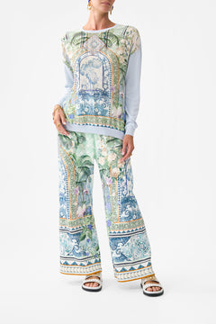 LONG SLEEVE JUMPER WITH PRINT FRONT JARDIM PARTY