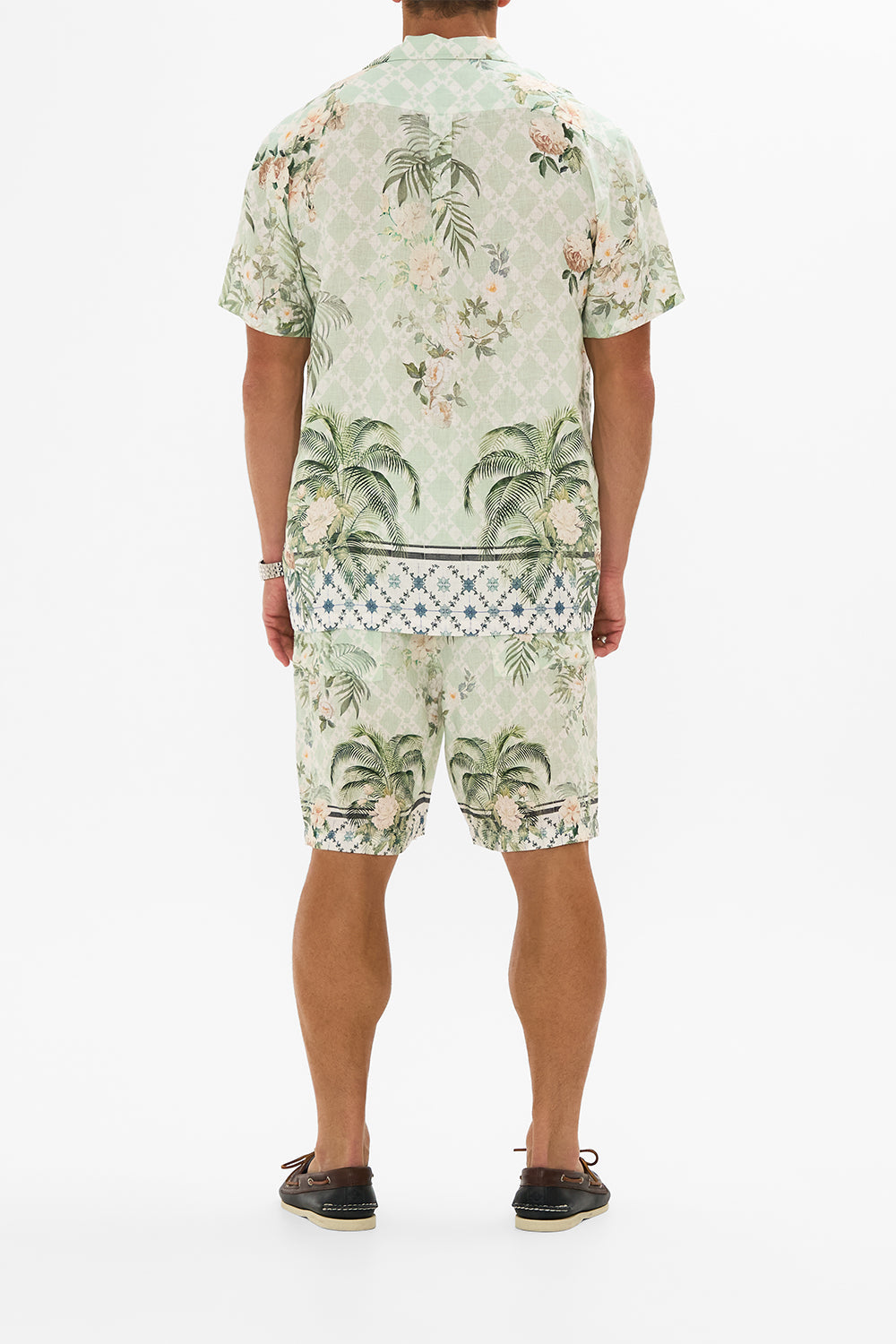 RELAXED FIT CAMP-COLLAR SHORT SLEEVE SHIRT JARDIM PARTY