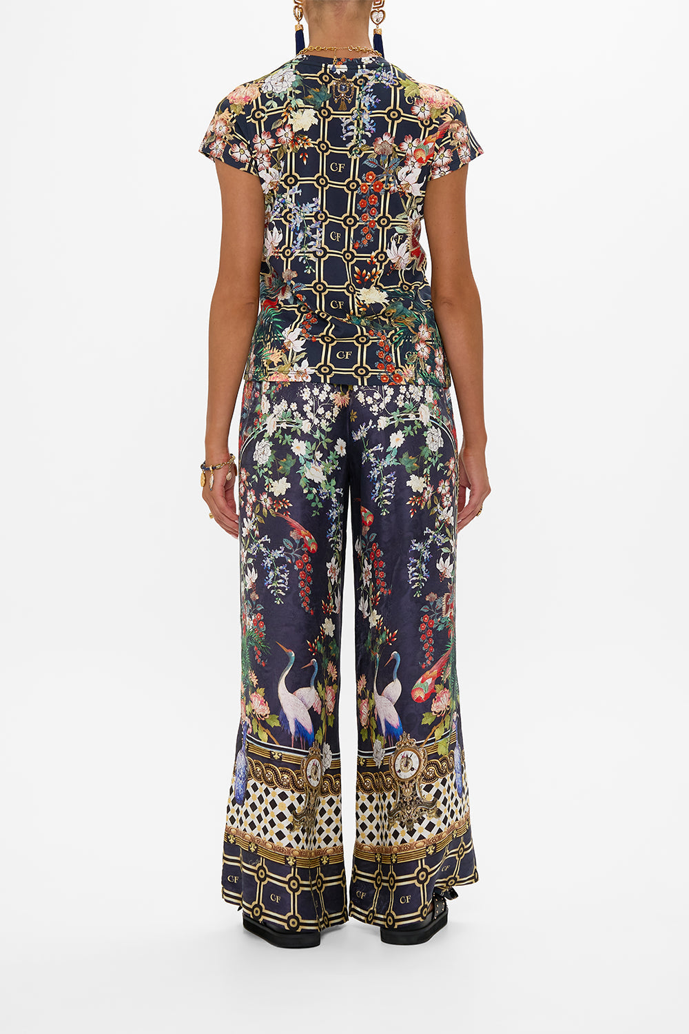 SLIM FIT ROUND NECK T-SHIRT - MULTI PALACIO POETRY