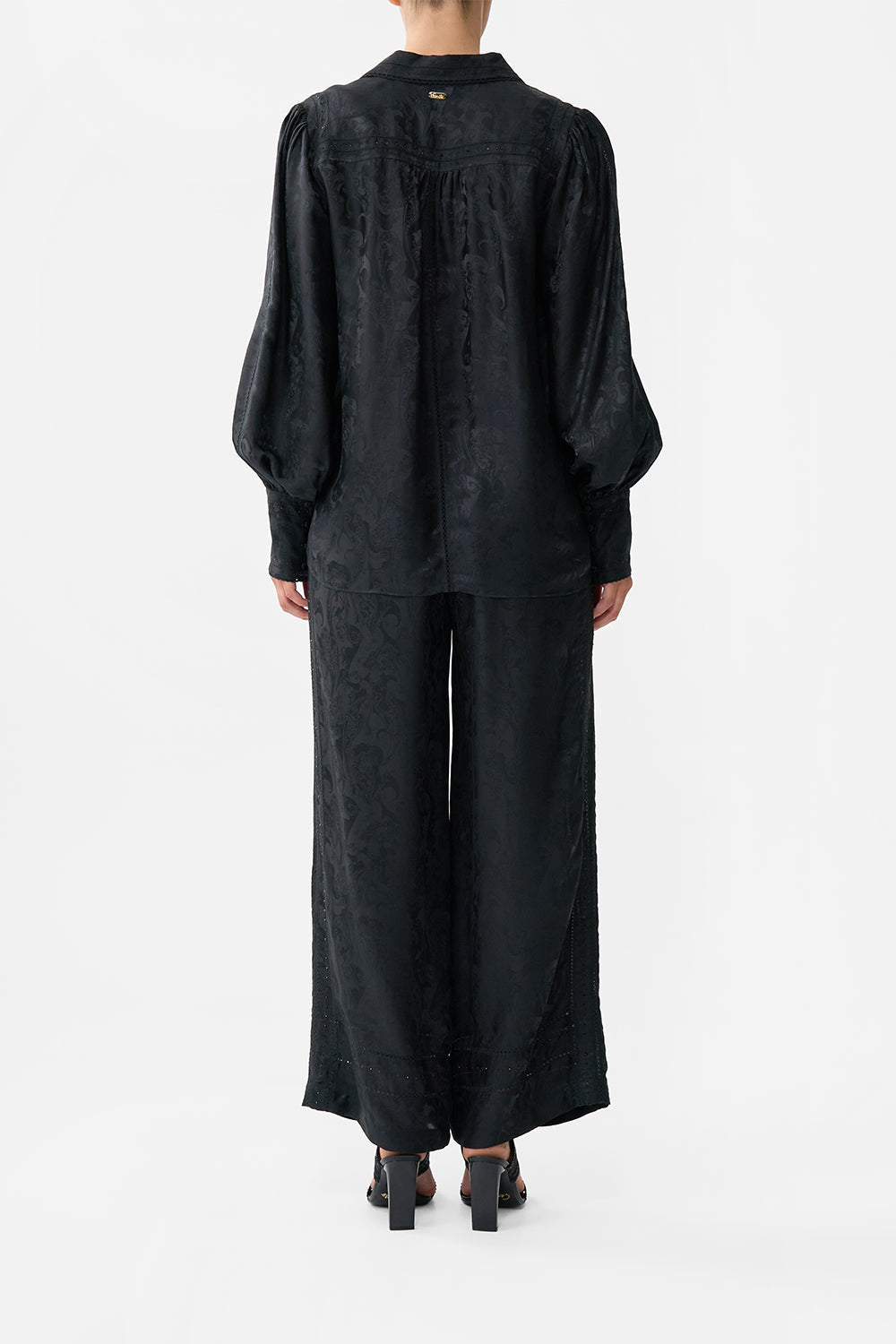 BUTTON THROUGH BLOUSON SLEEVE BLOUSE MONARCHY MANIA