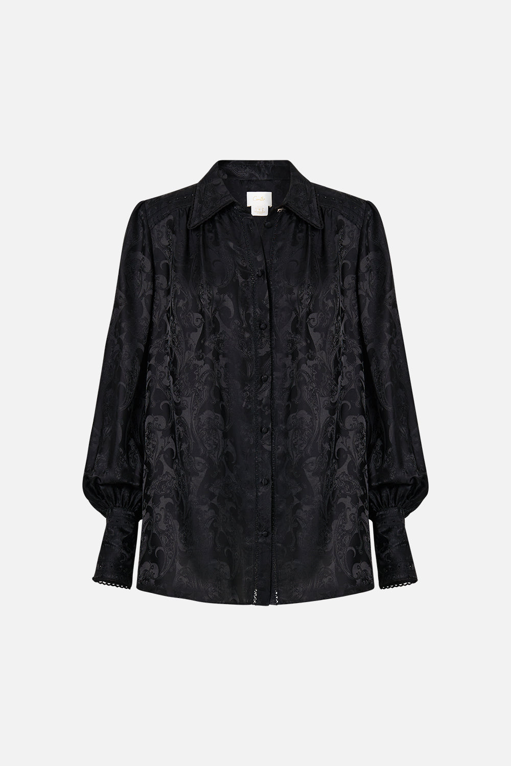 BUTTON THROUGH BLOUSON SLEEVE BLOUSE MONARCHY MANIA