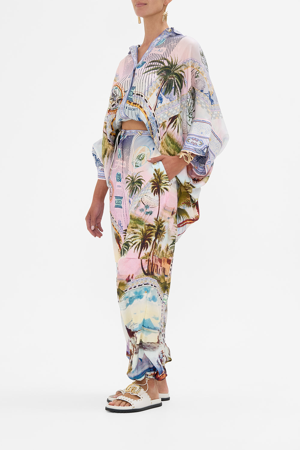CAMILLA  parachute pant in Call Me in Cairo print.