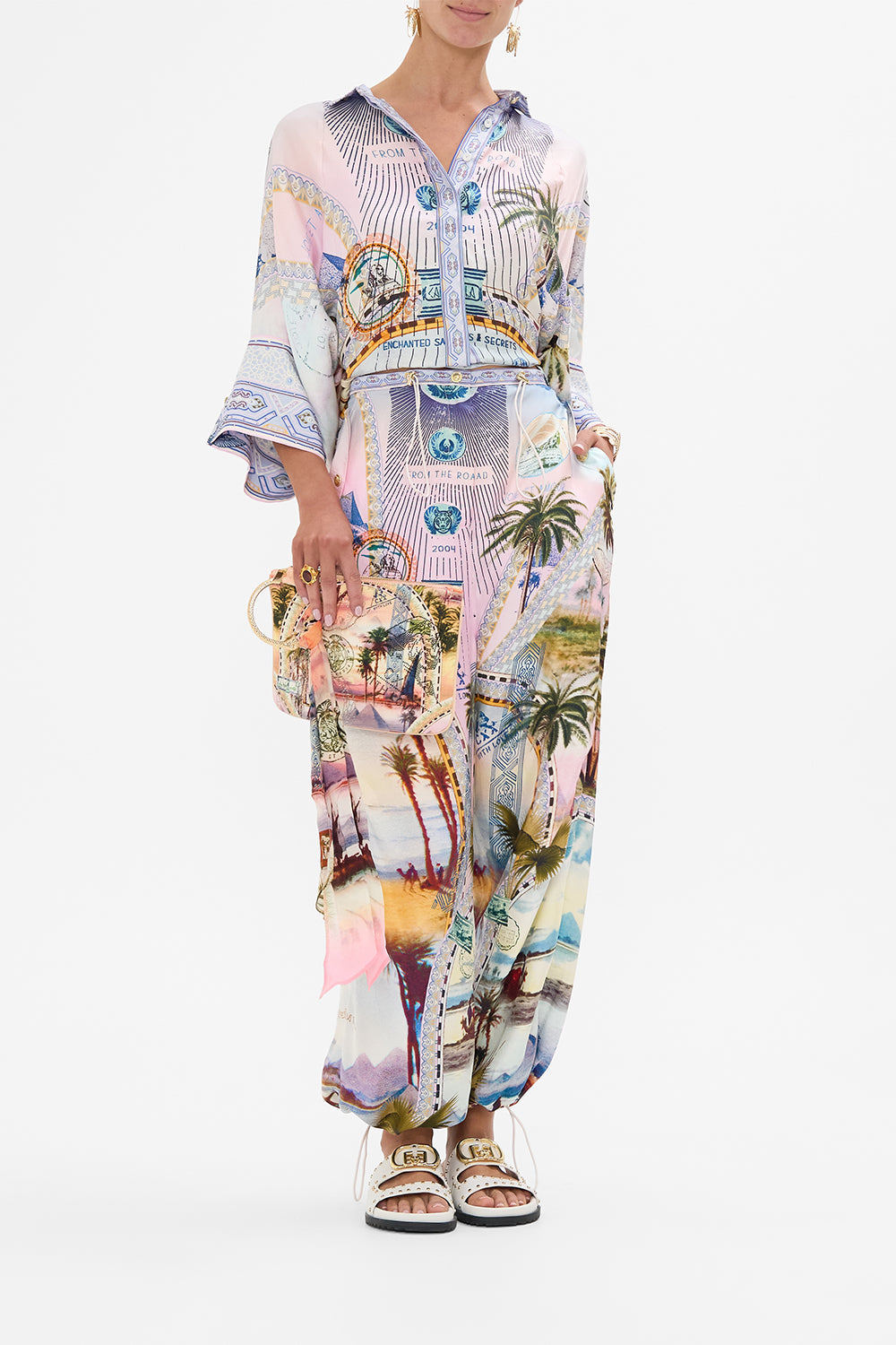 CAMILLA  parachute pant in Call Me in Cairo print.