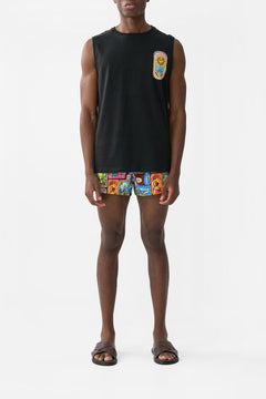 CONTRAST PANEL SLEEVELESS TEE SAL DO MAR