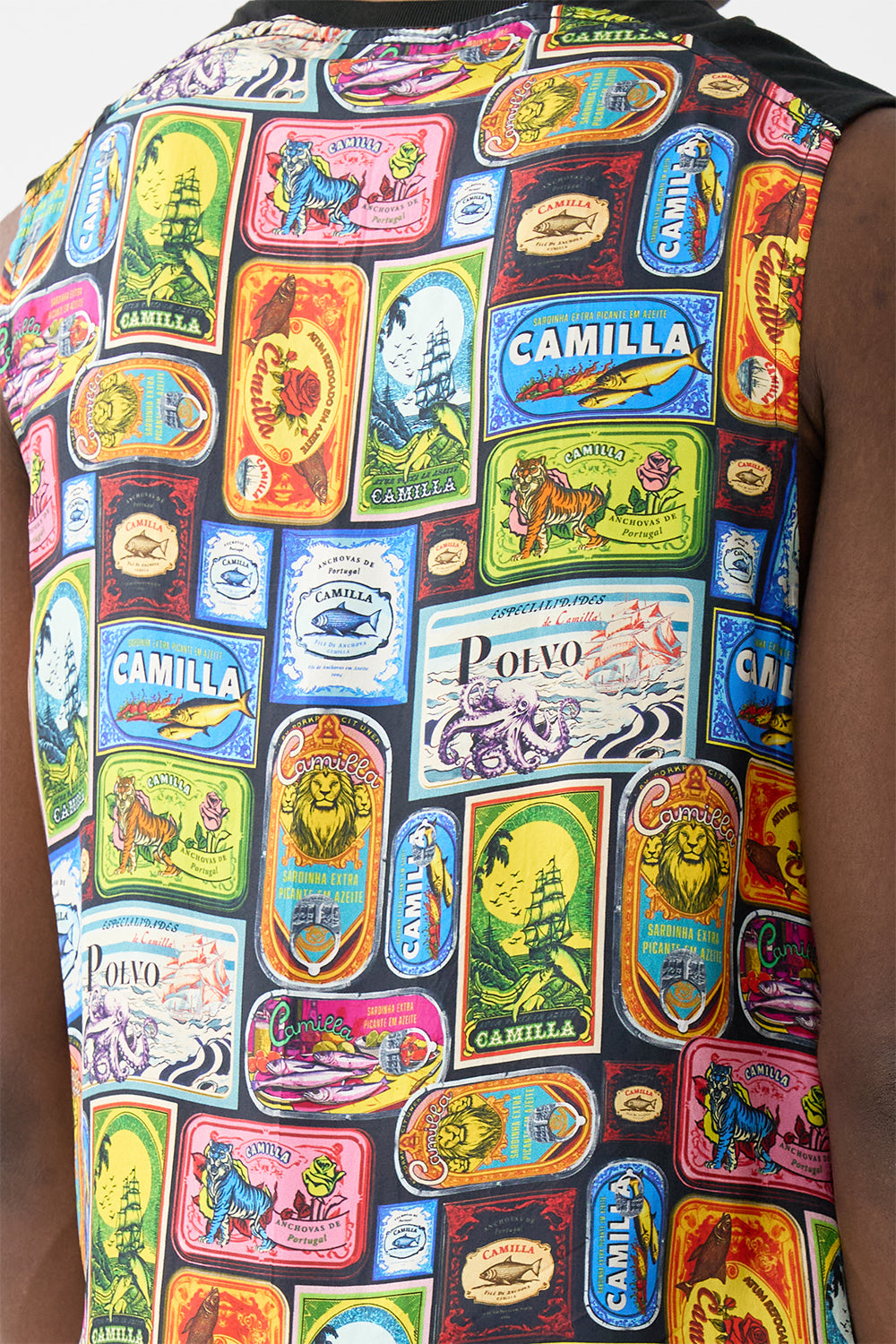 CAMISETA SIN MANGAS CON PANEL DE CONTRASTE SAL DO MAR