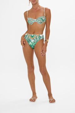 CAMILLA Ruched Underwire Bra With Removable Straps in Corridor Of Calm print