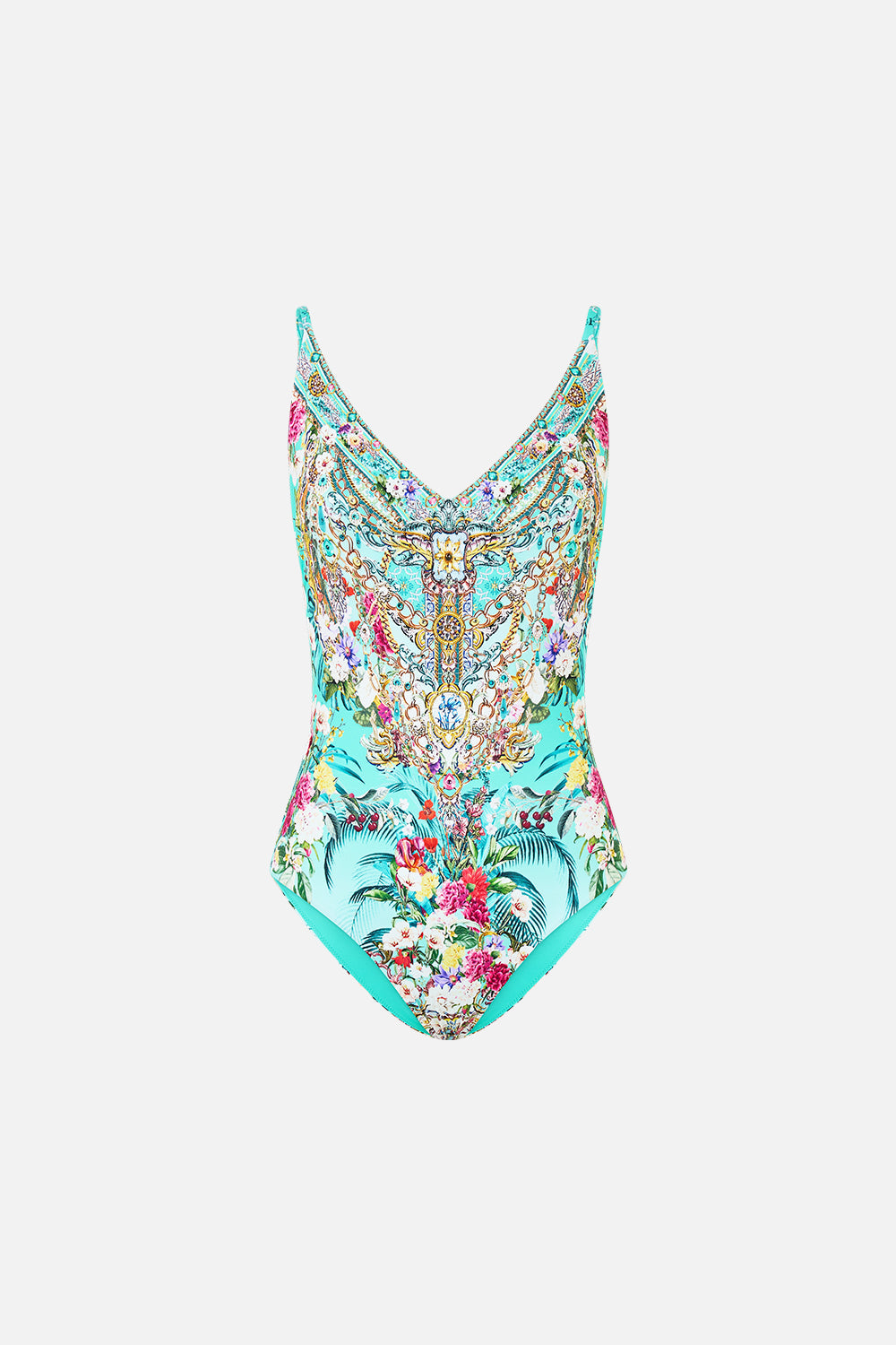 V NECK UNDERWIRE ONE PIECE GARDENS OF QUELUZ