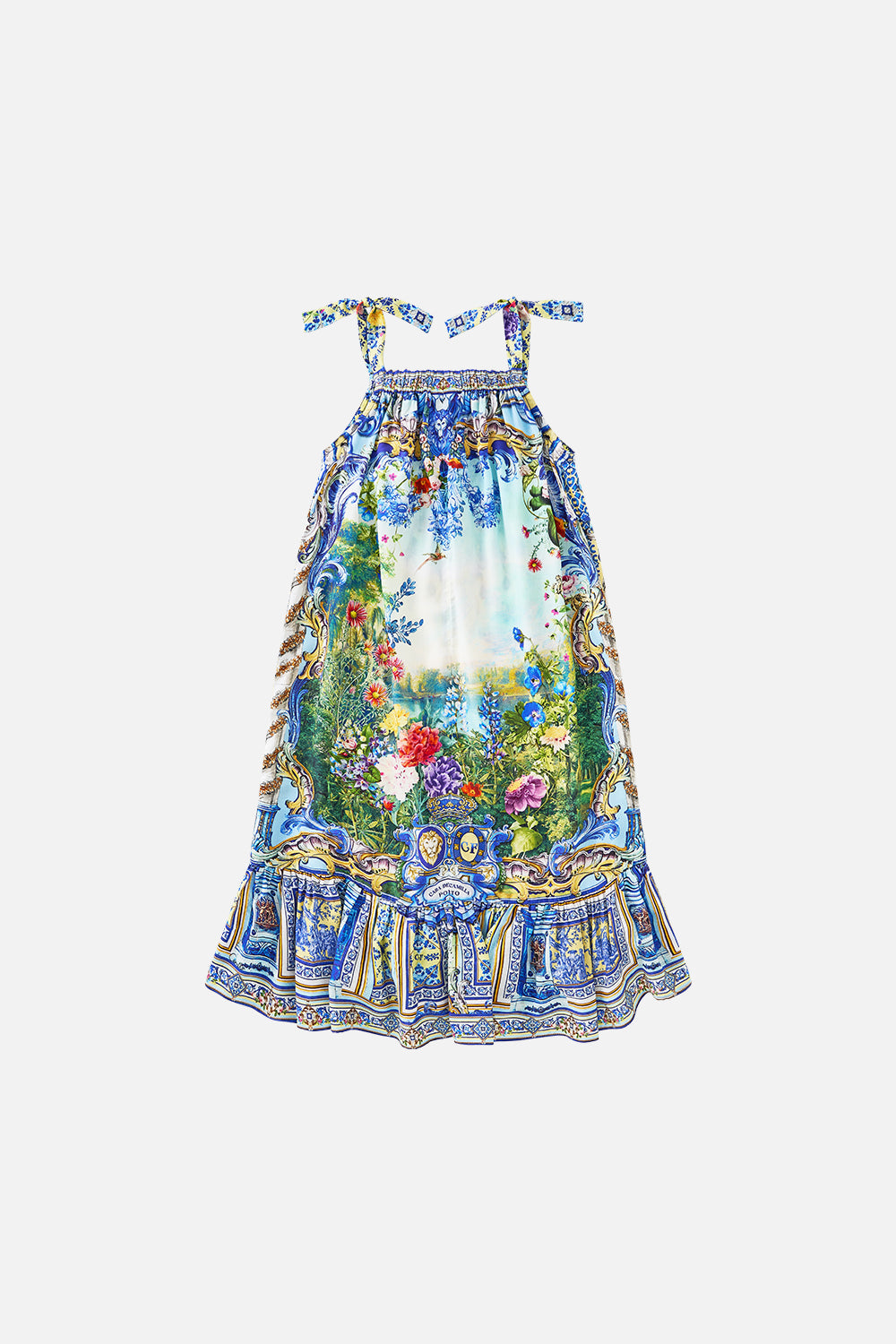 VESTIDO LARGO INFANTIL CON CORDÓN Y LAZOS 4-10 MARAVILLAS DE PARED A PARED