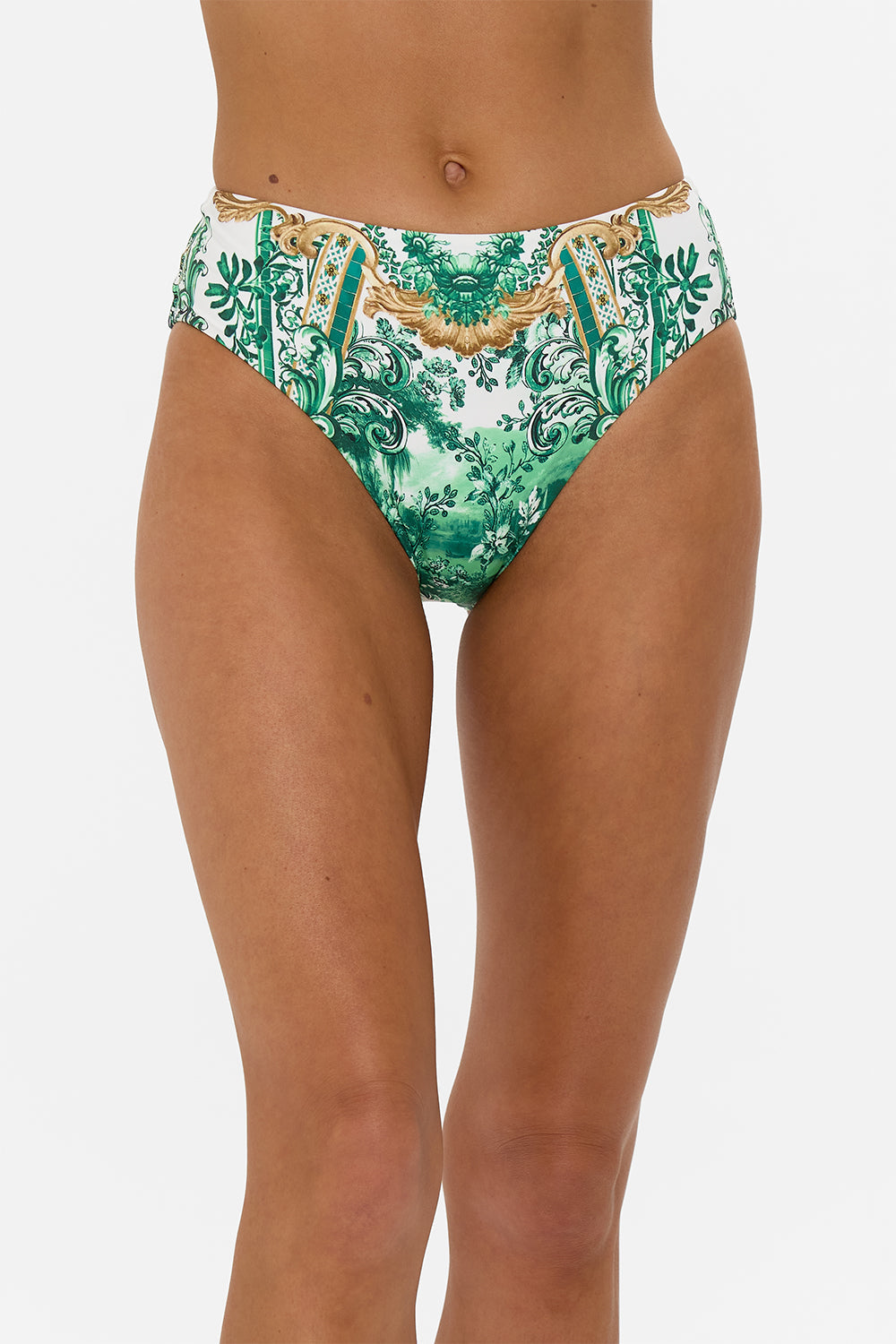 The CAMILLA MIDRISE PANT CORRIDOR OF CALM in our  print.