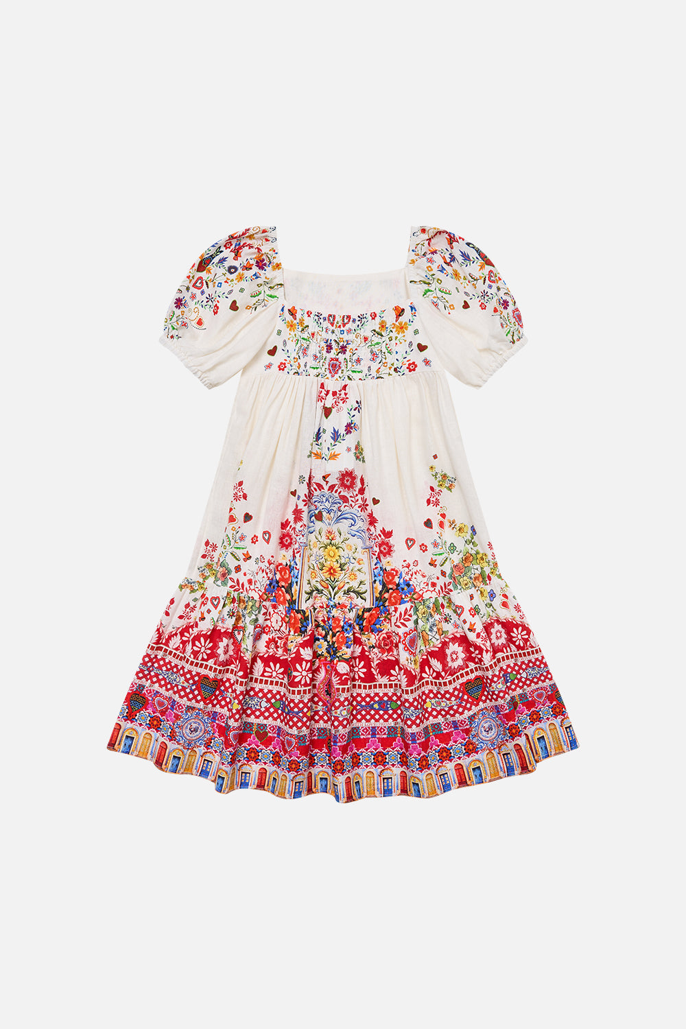 KIDS MIDI DRESS WITH PUFF SLEEVE 12-14 FAITH, LUCK & JUSTICE