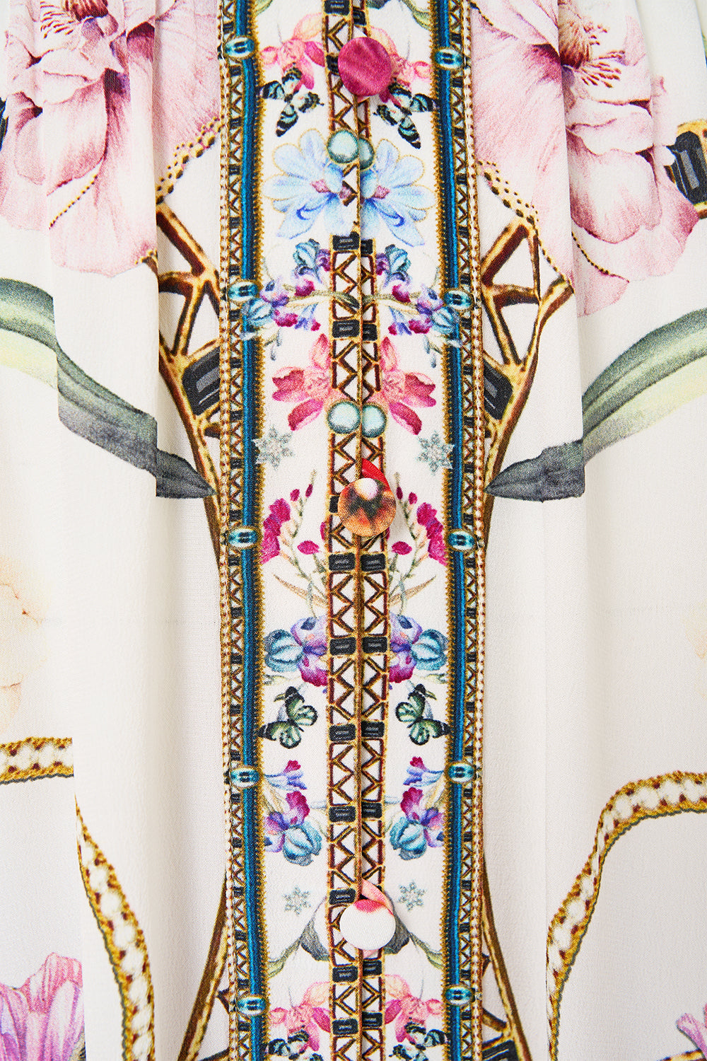 SHAPED WAISTBAND DRESS WITH RUFFLE SLEEVE MONSERRATE MAGIC