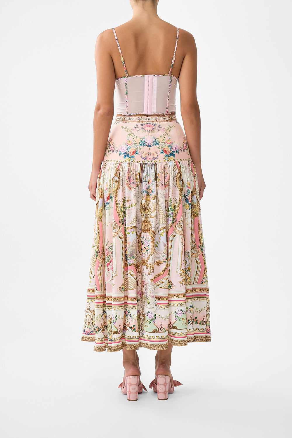 BOW FRONT MESH CORSET LISBON LULLABY