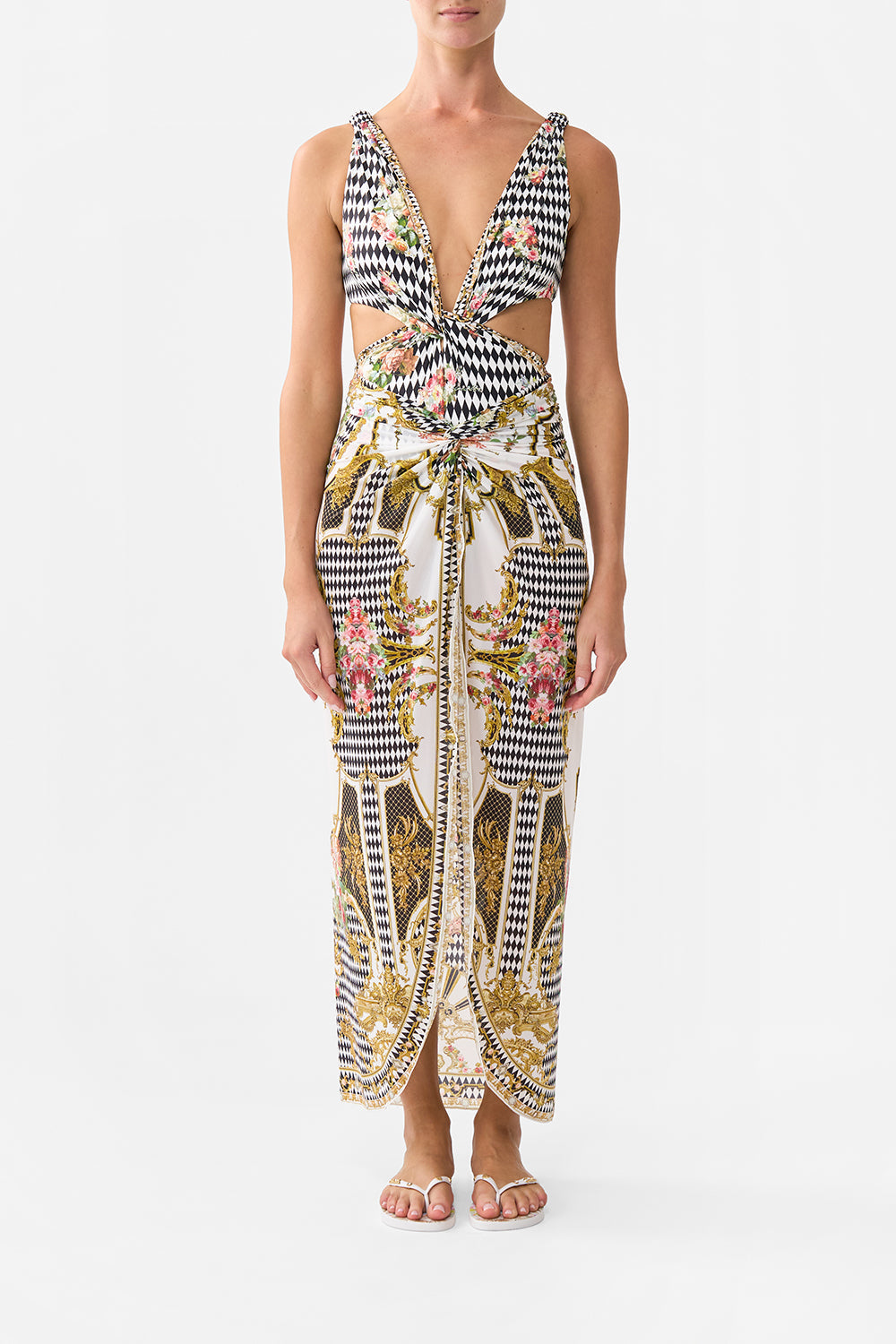 TWIST FRONT CUT OUT ONE PIECE ROCOCO GLOW
