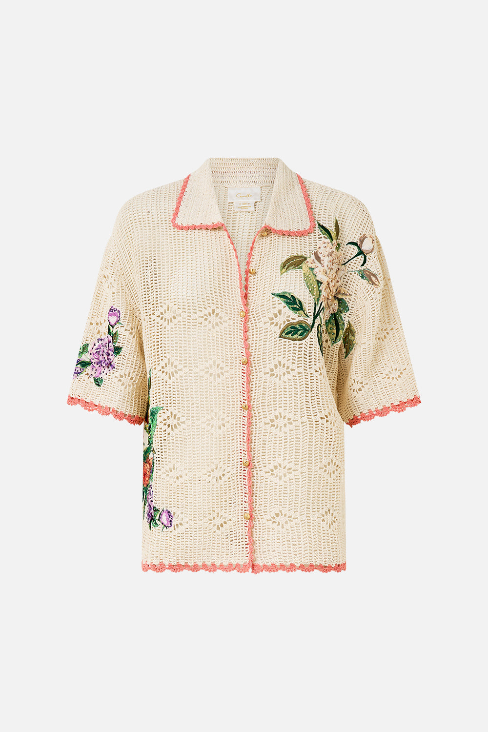 CAMISA CLÁSICA- ARCOS DE AMOR EN CROCHET