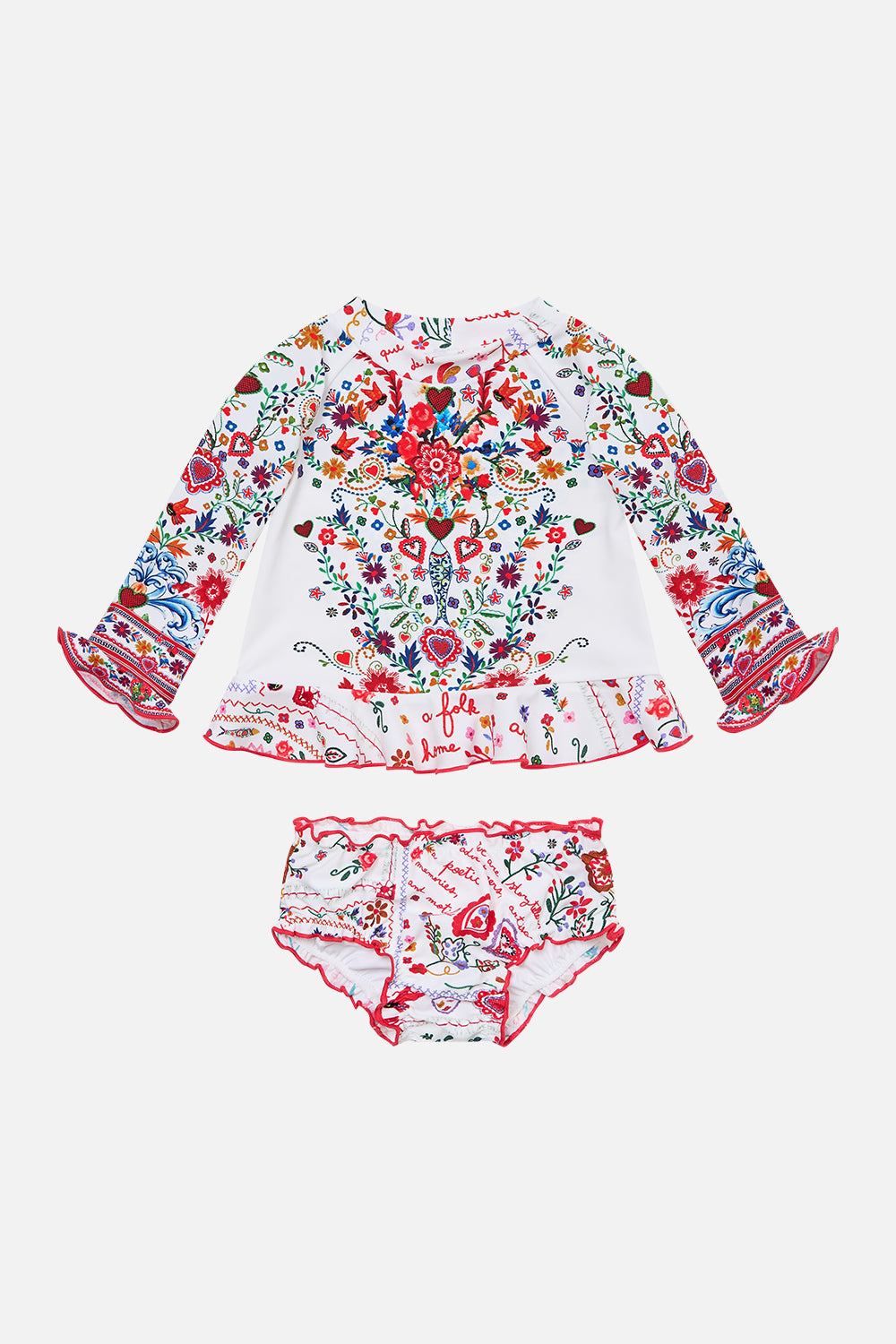 BABIES RASHIE SET WITH BABYLOCKED EDGES FAITH, LUCK & JUSTICE