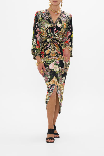 The Adorned In Alexandria Long Split Front Twist Dress | CAMILLA US