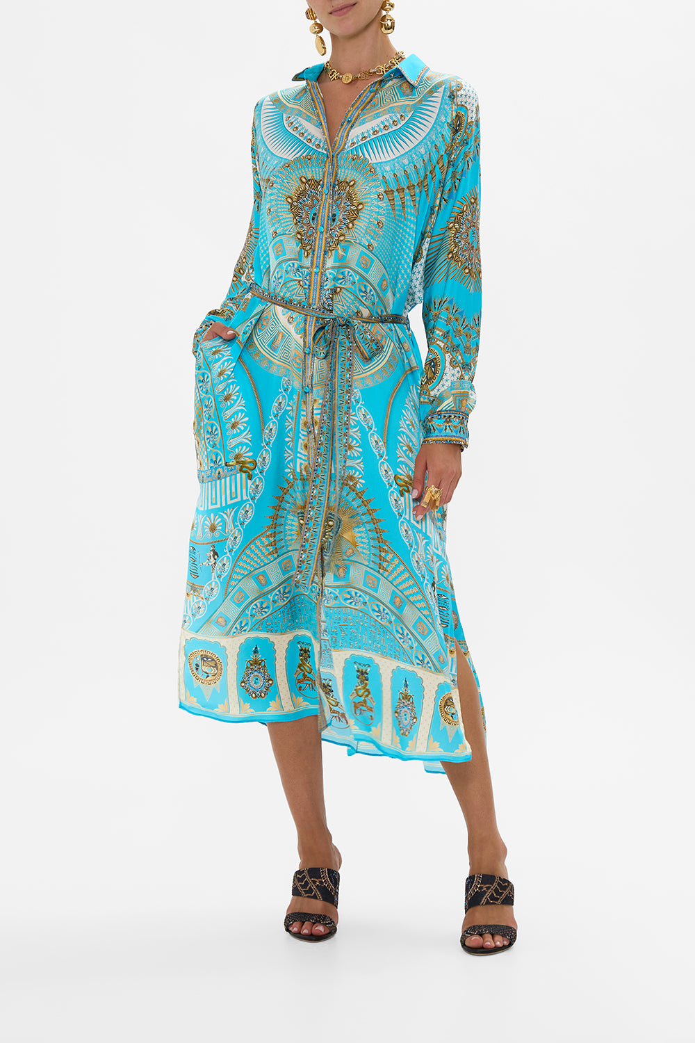 COLLARED BUTTON THROUGH DRESS TEMPLE OF LIGHT