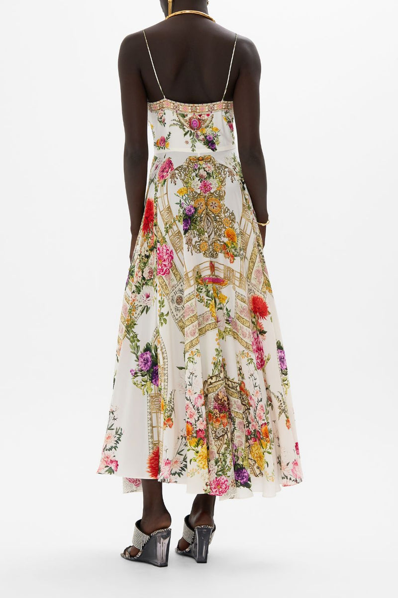 LONG DRESS WITH TIE FRONT EGYPTIAN ROSE