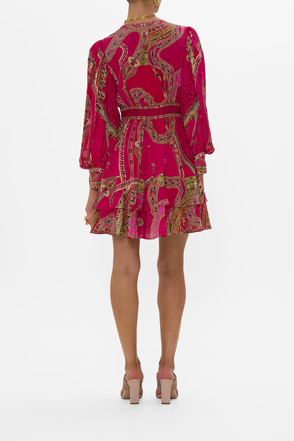 BUTTON FRONT FRILL DRESS KISSED BY A COBRA