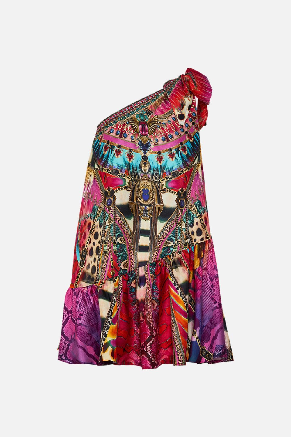 The Sahara Supernatural Tie One Shoulder Short Dress | CAMILLA US