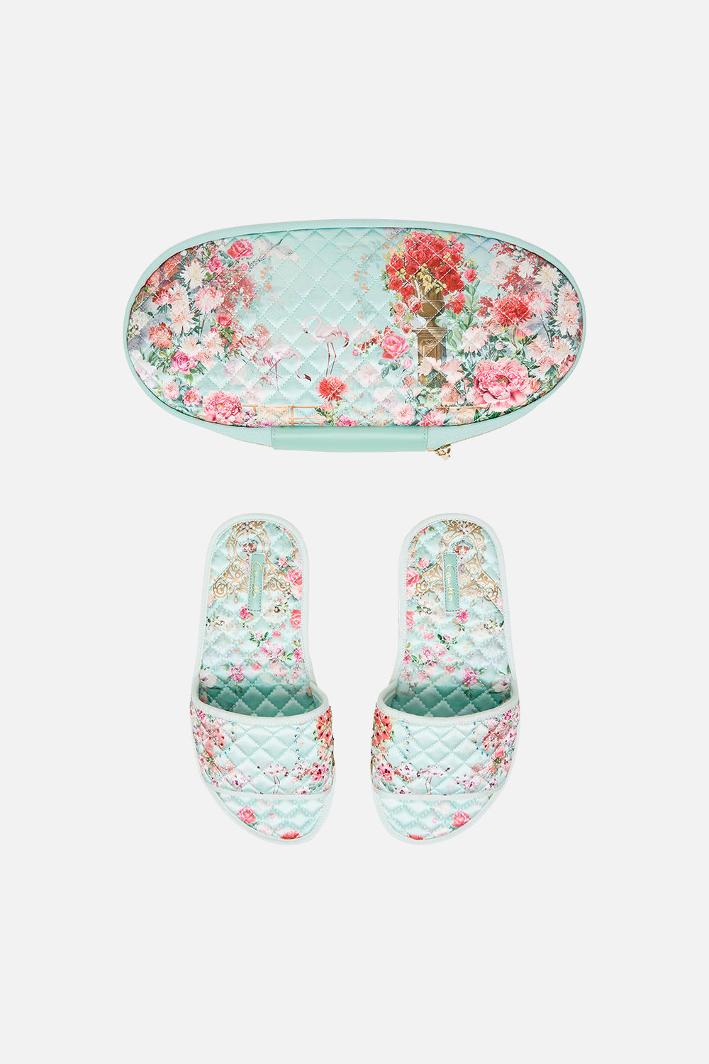 The CAMILLA SLIPPERS WITH TRAVEL CASE THE JEWELLERY MUSEUM in our  print.