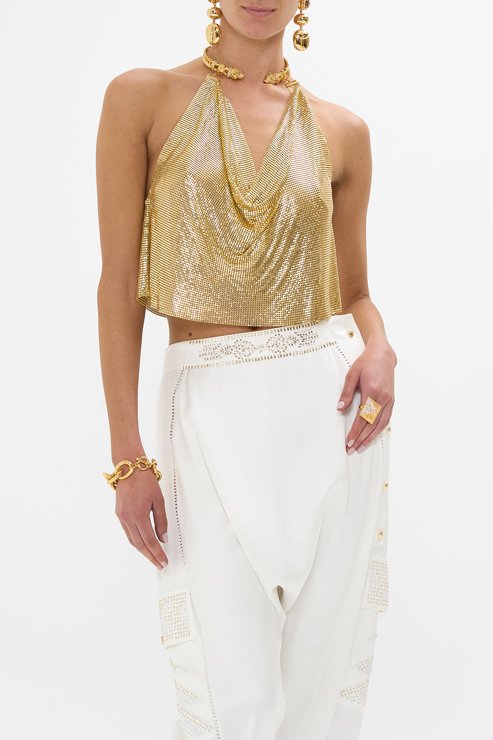 GLOMESH TOP WITH NECKPIECE VALLEY OF THE KINGS