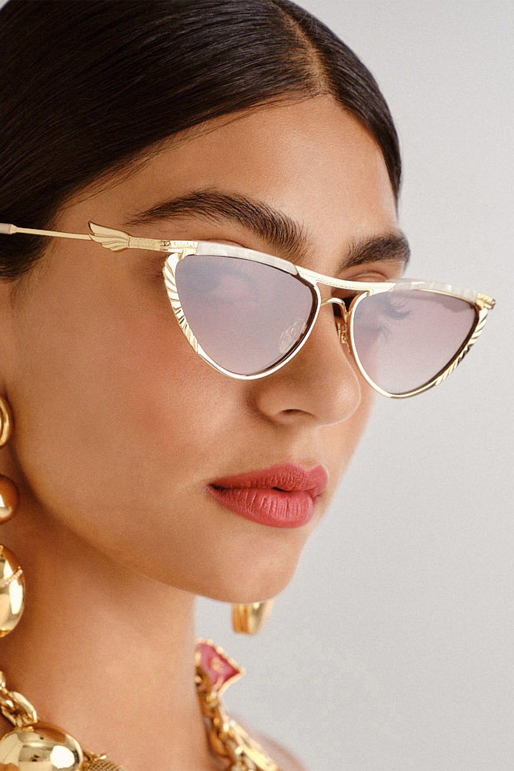 The Pyramid Paramour Ivory Marble Sunglasses | CAMILLA US – CAMILLA