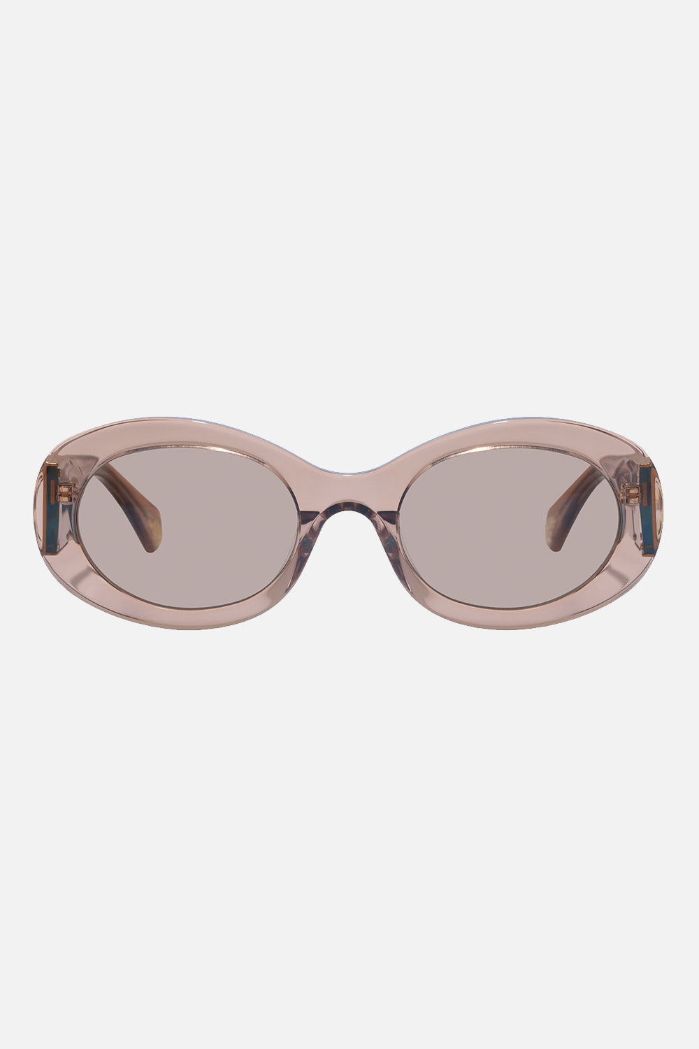 CAMILLA Caramel Sunglasses in Sand Storm print. 