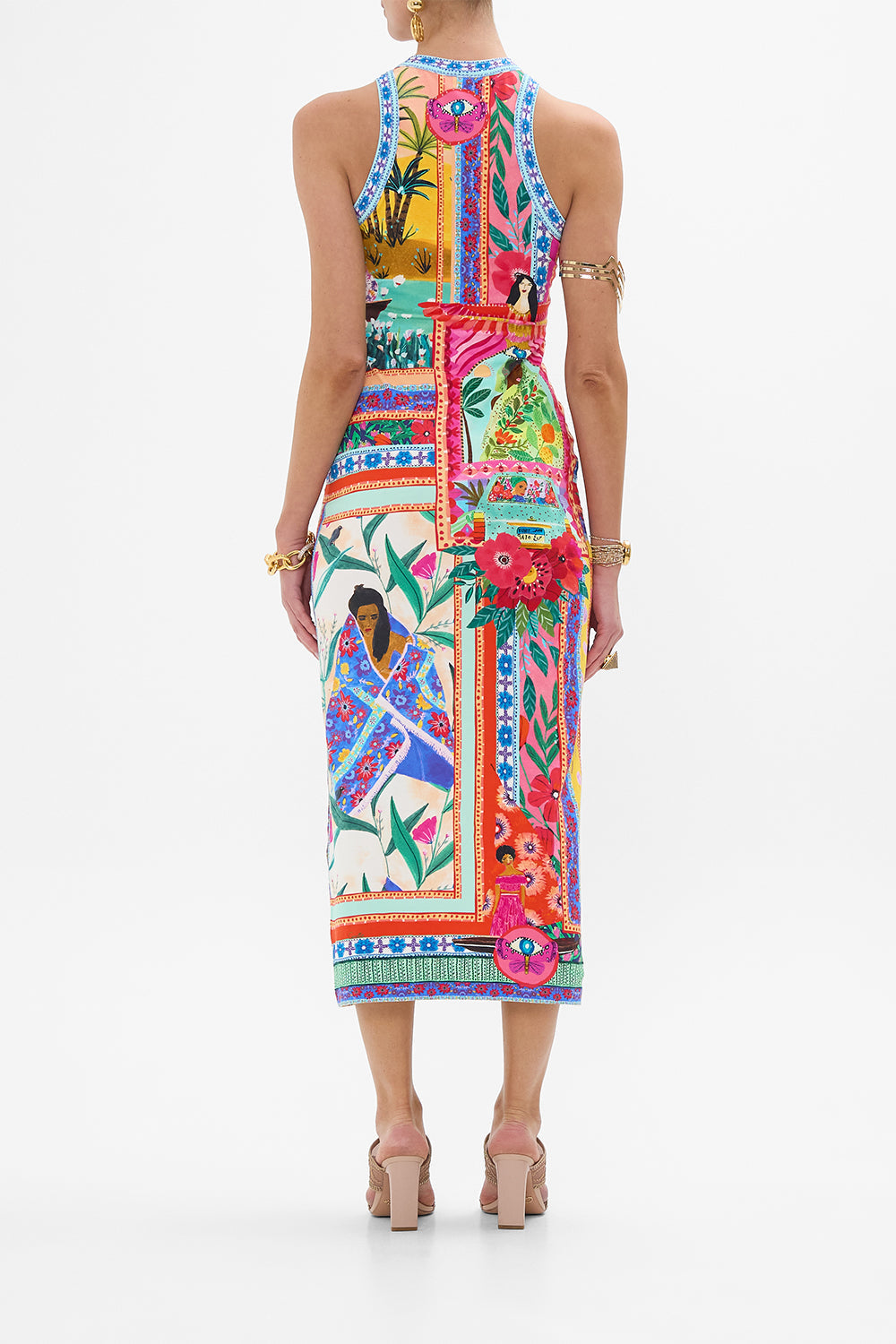 CAMILLA Jersey Tank Dress in Roeqiyas Realm print. 