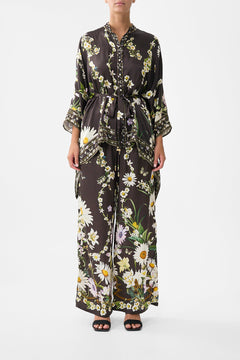 The CAMILLA Button Through Scarf Blouse in our Dish It, Daisy print.