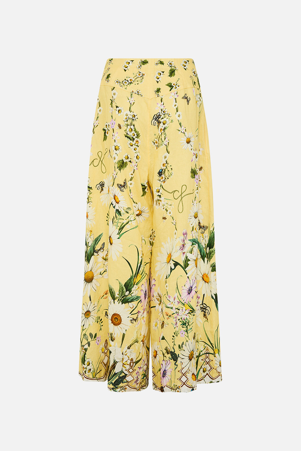 The CAMILLA Corset Waist Wide Leg Pant in our Daisy Chains print.