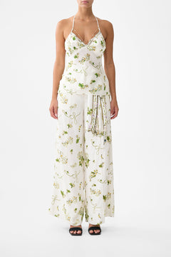 The CAMILLA Chain Detail Bias Cami in our Botanical Utopia print.