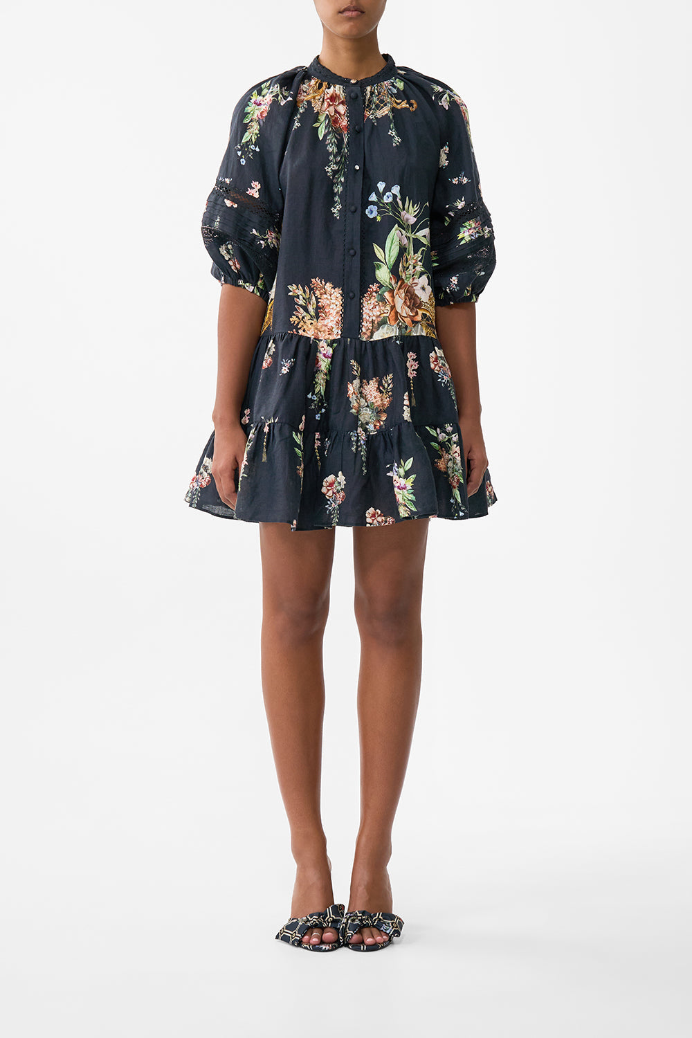 The CAMILLA Puff Sleeve Shirt Dress in our Noble Endeavours print.