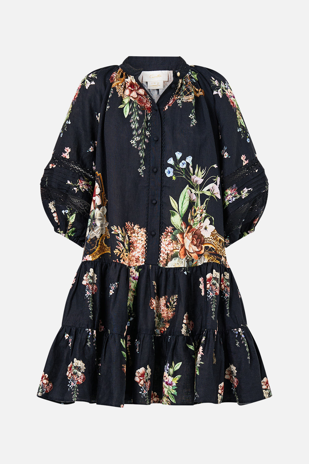 The CAMILLA Puff Sleeve Shirt Dress in our Noble Endeavours print.