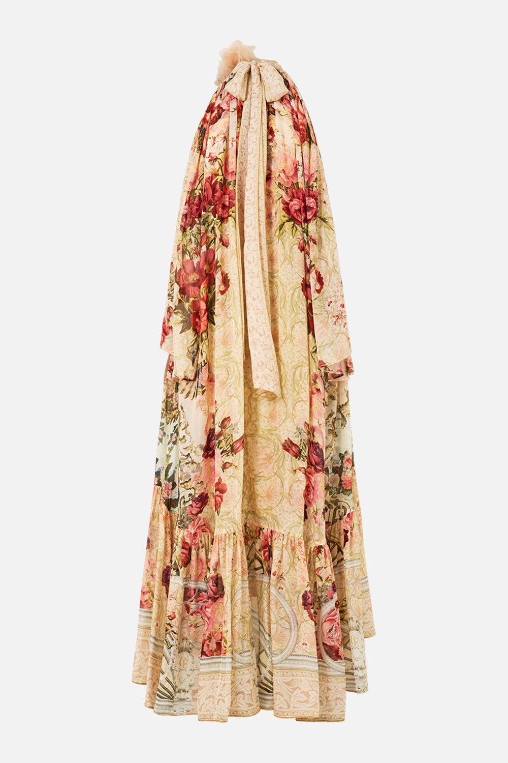 The CAMILLA Cold Shoulder Long Dress in our Meet Me At The Majestic print.