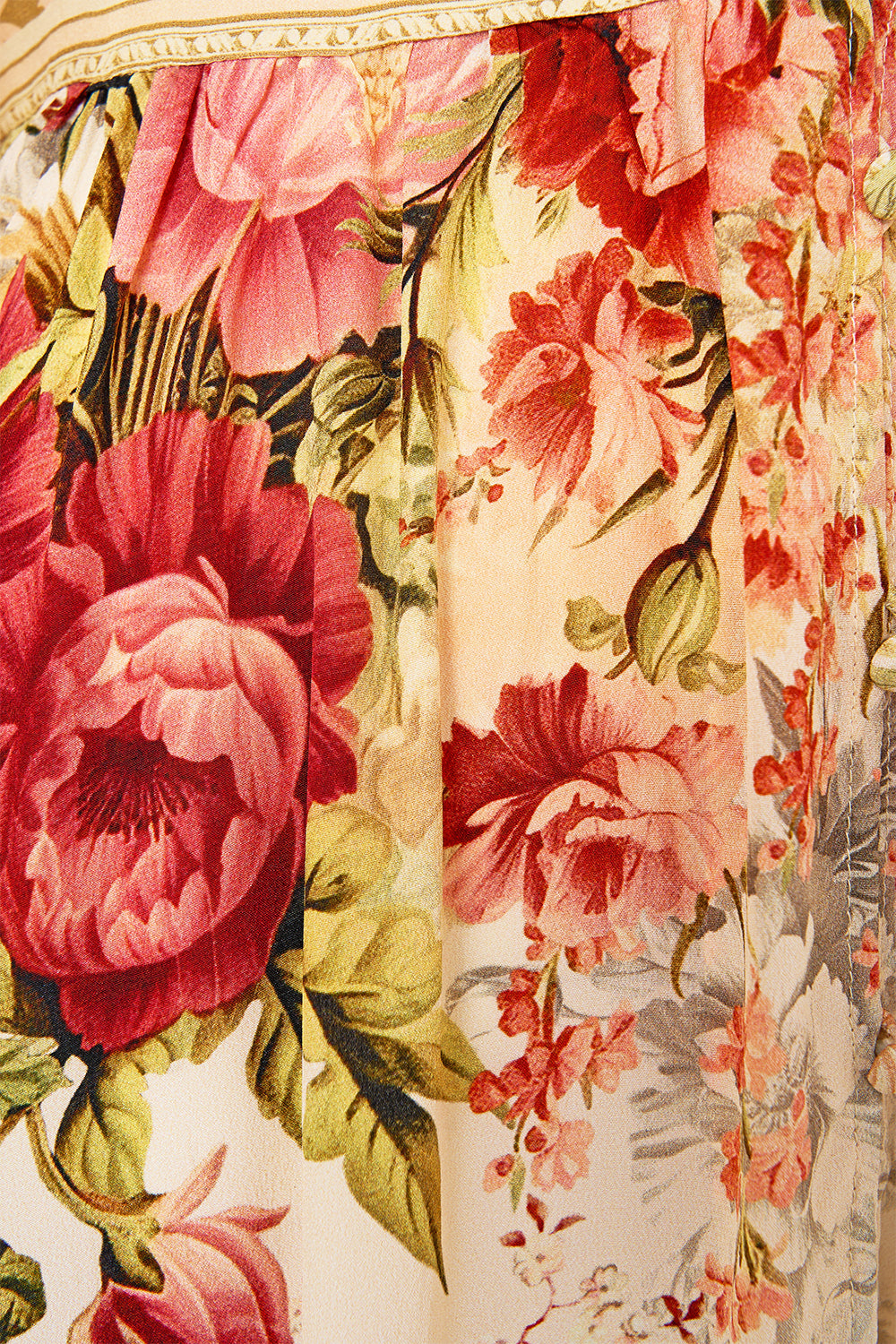 The CAMILLA Long Button Front Dress in our Meet Me At The Majestic print.