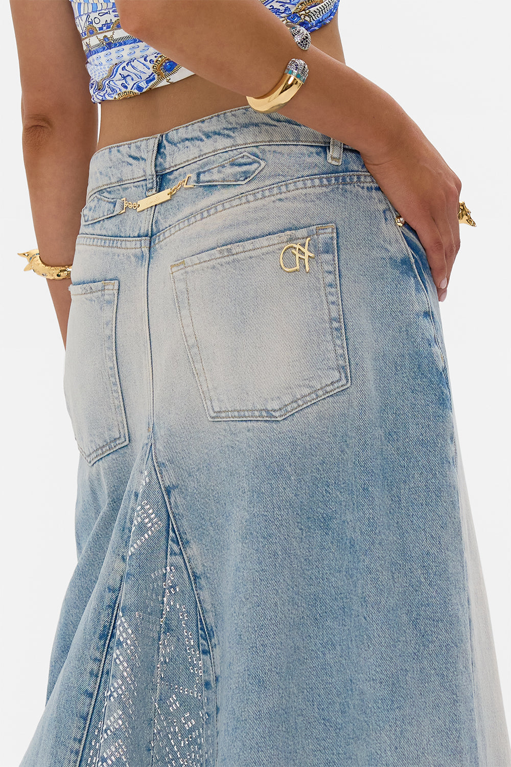 スカート THETOE Olympja Denim Skirt Olympia Denim Skirt – THE TOÉ