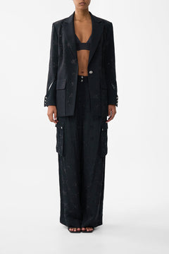 The CAMILLA Wide Leg Utility Pants in our Solid Black print.