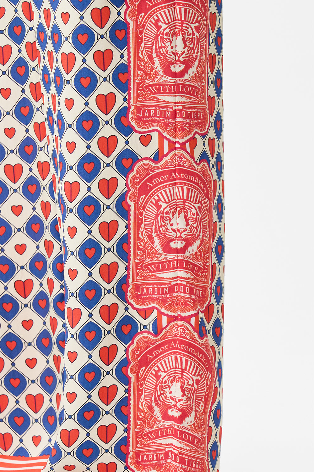 The CAMILLA Button Front Lounge Pant in our Rinse & Roar print.