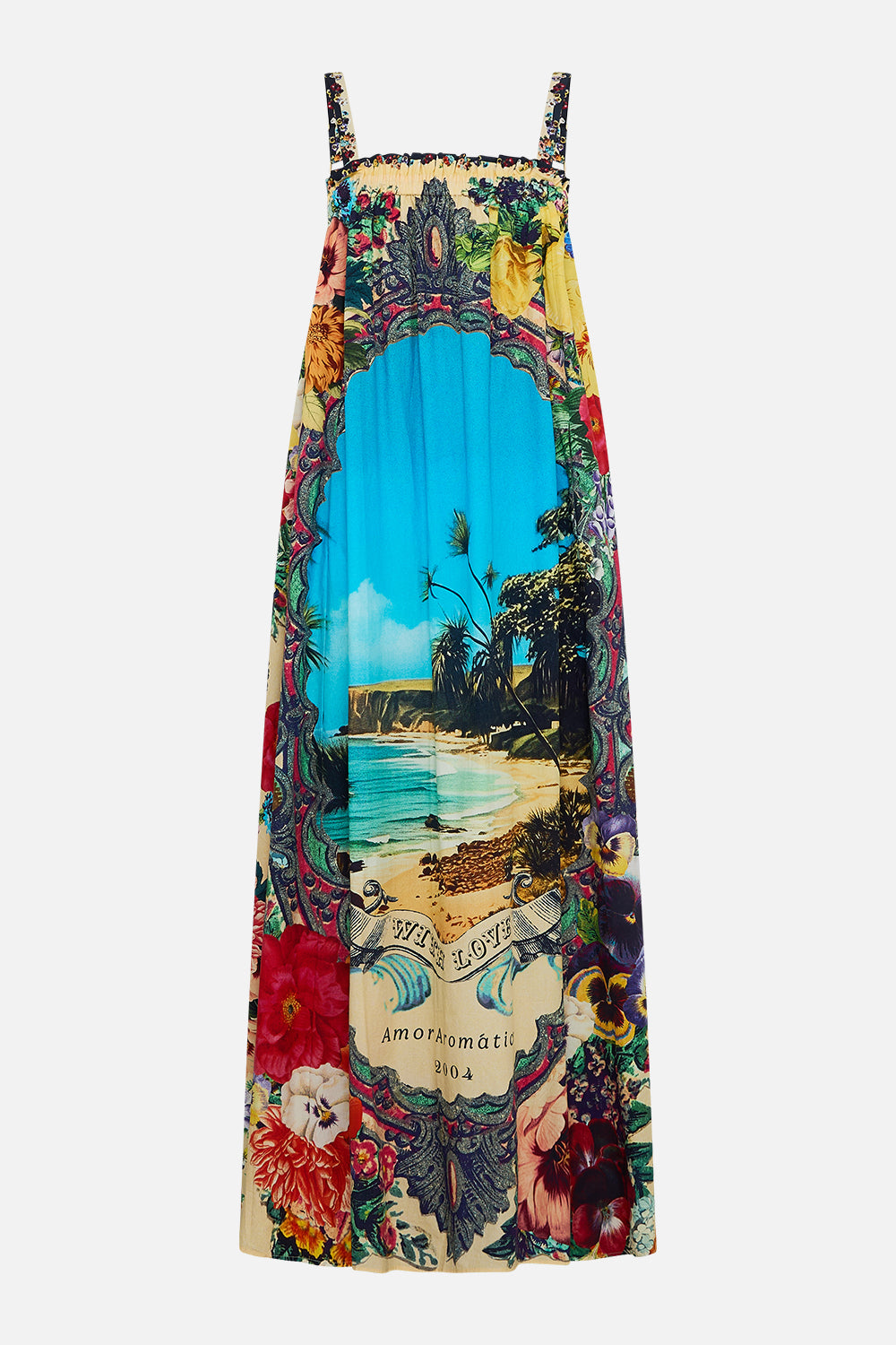 The CAMILLA Wide Strap Sundress in our Bathing Bombshell print.