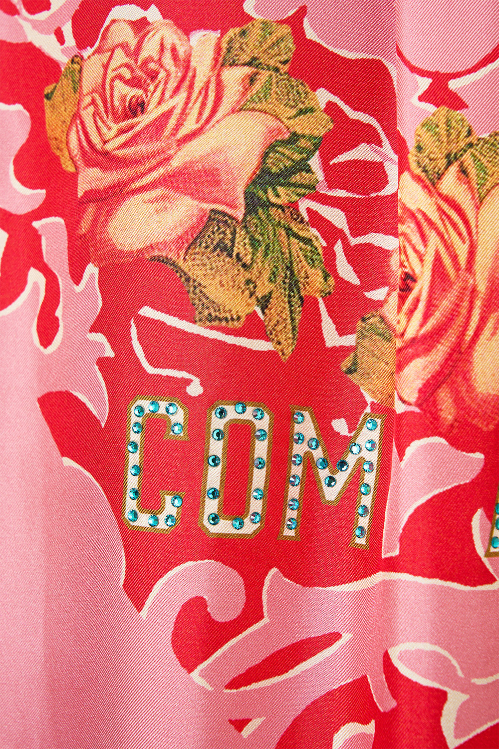 The CAMILLA PYJAMA SHIRT PINK PORTO in our  print.