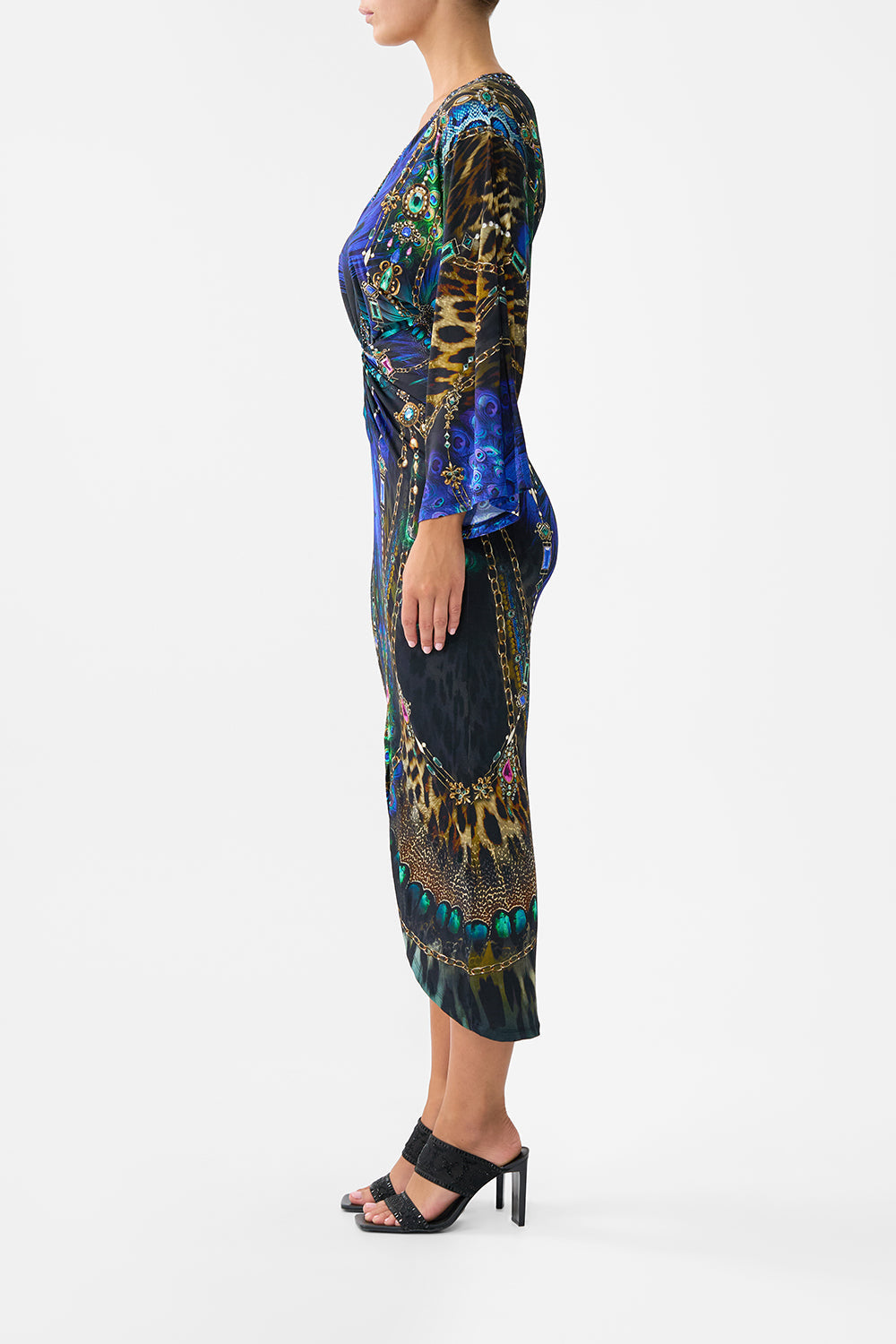 The Dominican Decadence Long Split Front Twist Dress | CAMILLA US