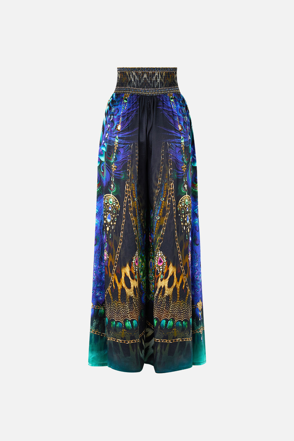 The CAMILLA Shirred Waist Pant in our Dominican Decadence print.