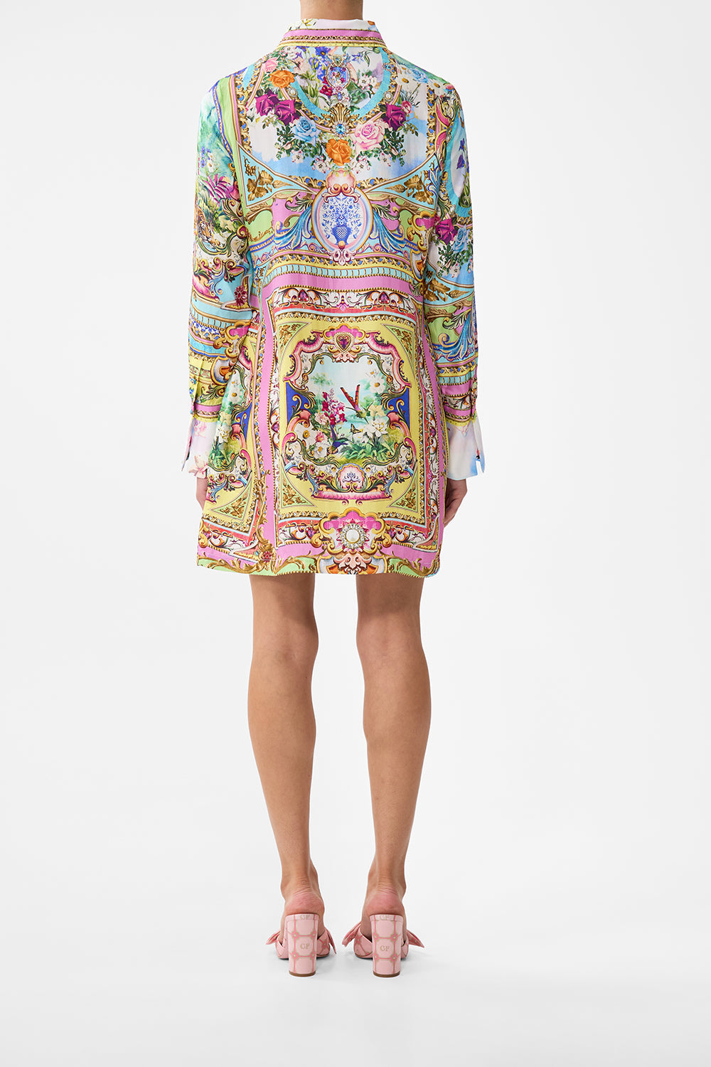 The CAMILLA Mini Shirt Dress in our Spirit Of Santa Maria print.