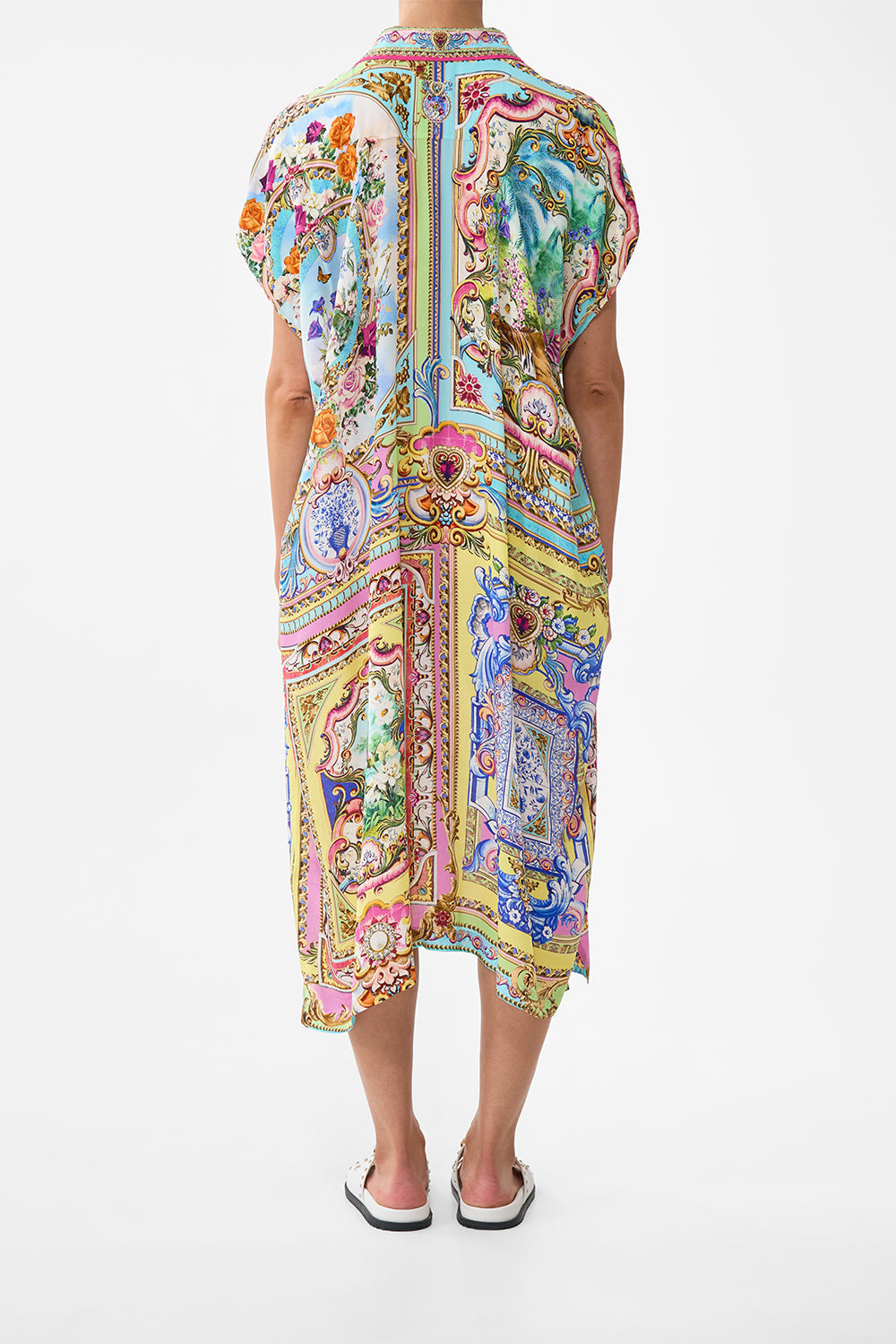 The CAMILLA Sleeveless Shirtdress in our Spirit Of Santa Maria print.